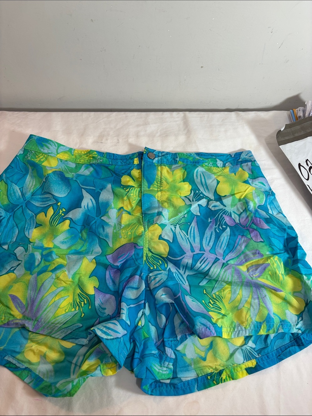 Catalina Blue Tropical Floral Shorts. 0290